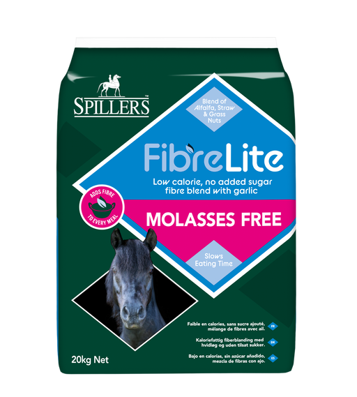 Spillers Fibre Lite Molasses Free 20kg horse feed bag