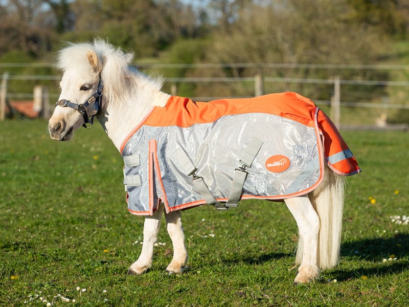 Swish Mini Fly Turnout Combination Rug – Orange/Grey