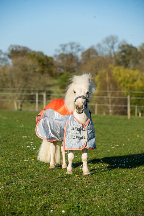 Swish Mini Fly Turnout Combination Rug – Orange/Grey
