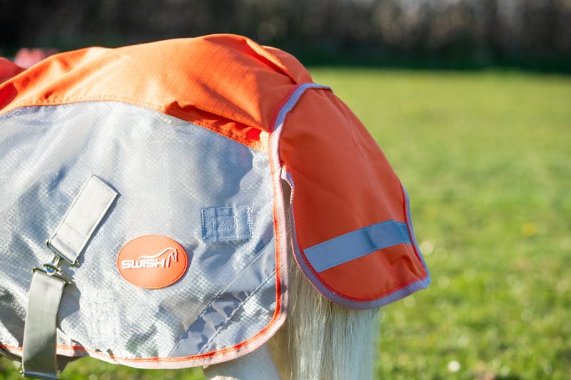 Swish Mini Fly Turnout Combination Rug – Orange/Grey