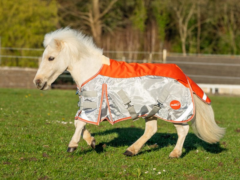 Swish Mini Fly Turnout Combination Rug – Orange/Grey