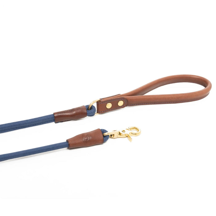 Ruff & Tumble Morston rolled clip dog lead in Navy