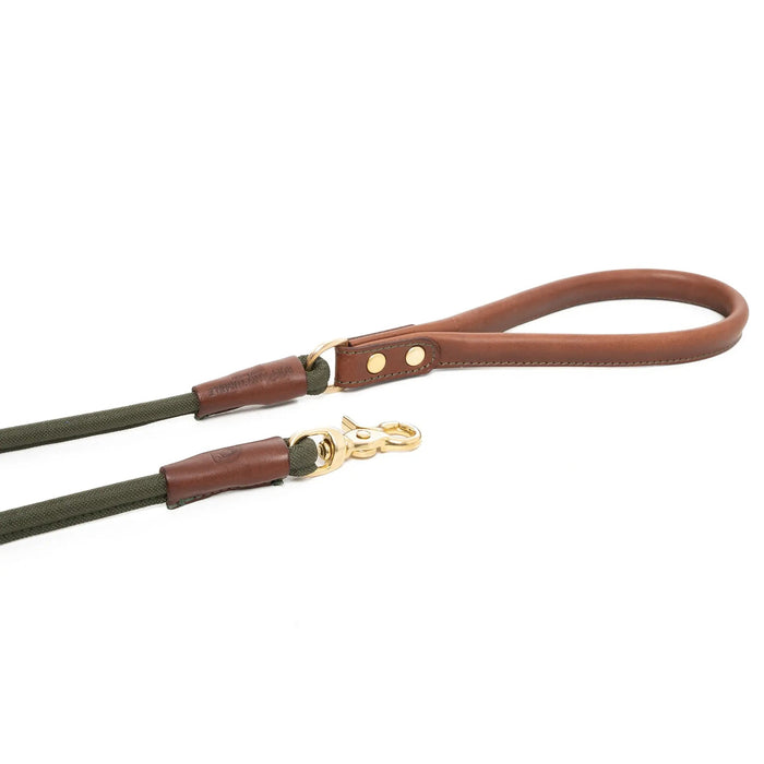 Ruff & Tumble Morston rolled clip dog lead in Olive