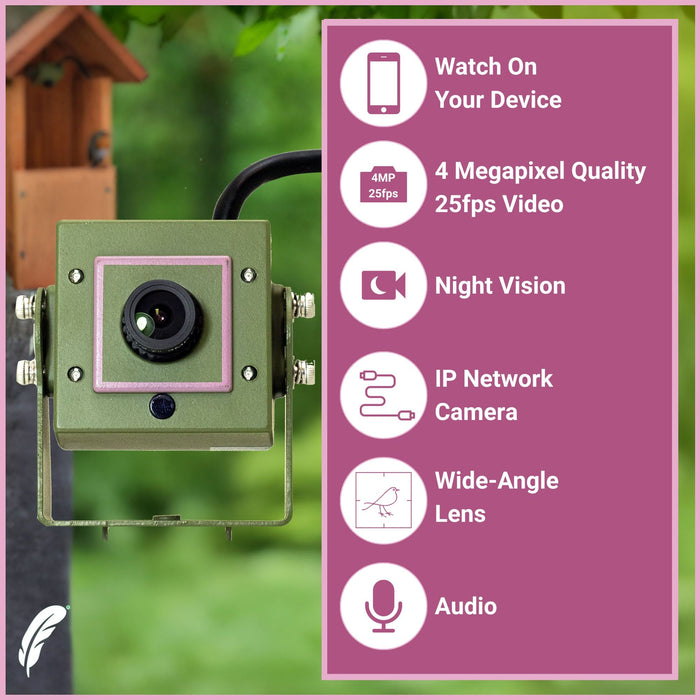 4MP Wired Network Camera for Birdbox & Wildlife Habitats (25fps) - Summer Special Offer - 13% OFF