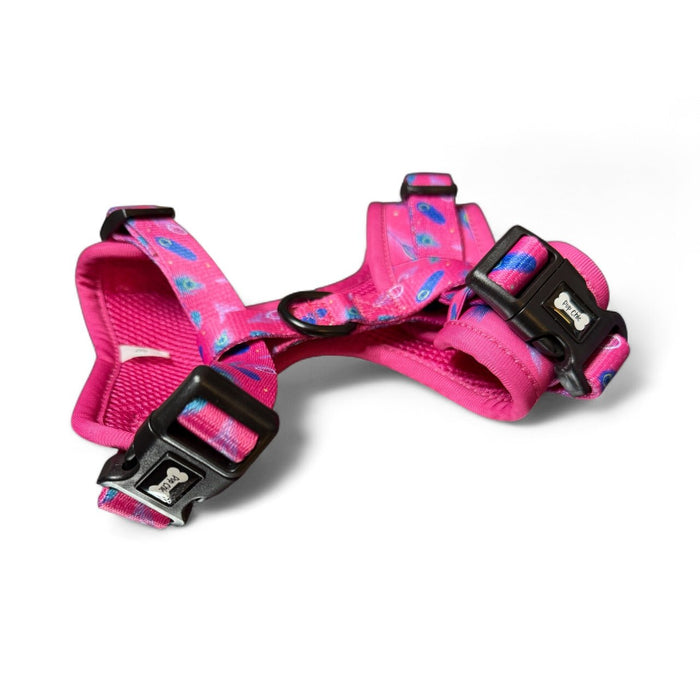 Peacock Power Step-In Adjustable Harness – Pretty, Practical & Perfect for Tiny Pups