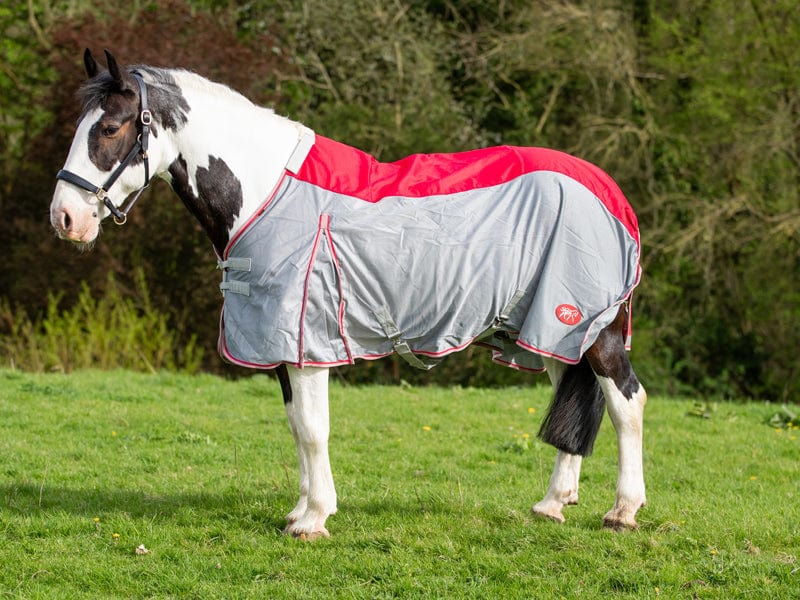 Swish Wide-Fit Mesh Fly Turnout Combination Rug – Red