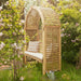 Jagram Roccolo Arbour with Bench – Full Trellis, garden view