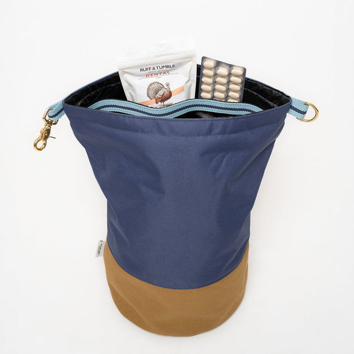 Ruff & Tumble Roll-Top Kibble Travel Bag in Navy – view 5