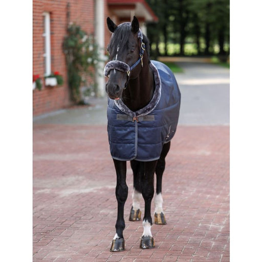 Bucas Show-Line Stable Rug 150g – Navy/Grey