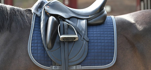 Bucas Show-Line Jump Saddle Pad – Navy / Grey