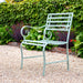 Ascalon Slatted Metal Garden Chair – Sage Green