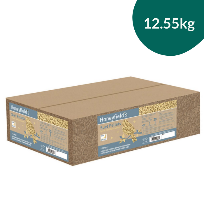 Honeyfield's Simply Suet Pellets with Mealworms Wild Bird Food 12.55kg
