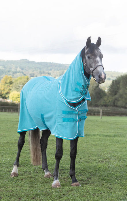 Swish Fixed-Neck Fleece Rug – Turquoise