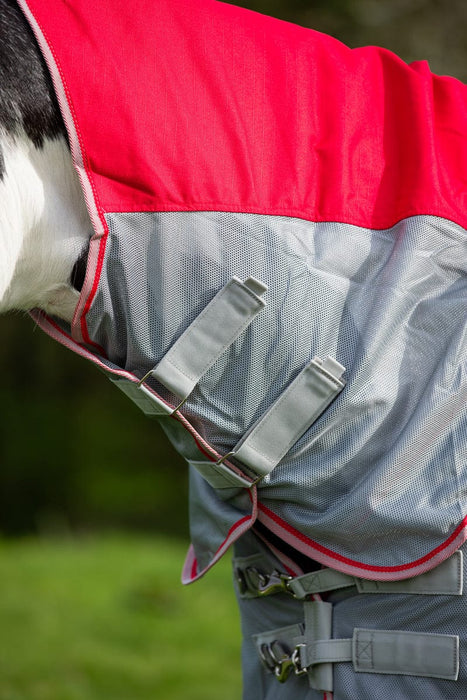 Swish Wide-Fit Mesh Fly Turnout Combination Rug – Red