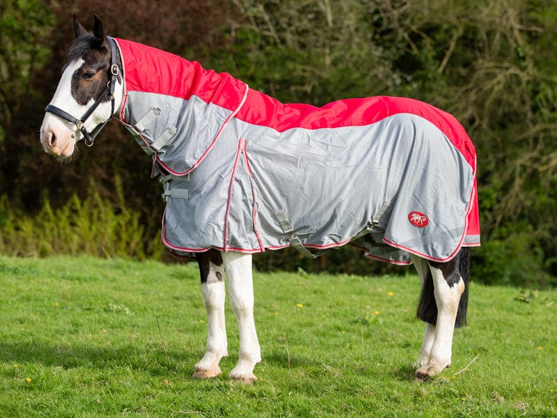 Swish Wide-Fit Mesh Fly Turnout Combination Rug – Red