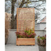 Jagram Venetian larch planter with angled louvre screen on a terrace