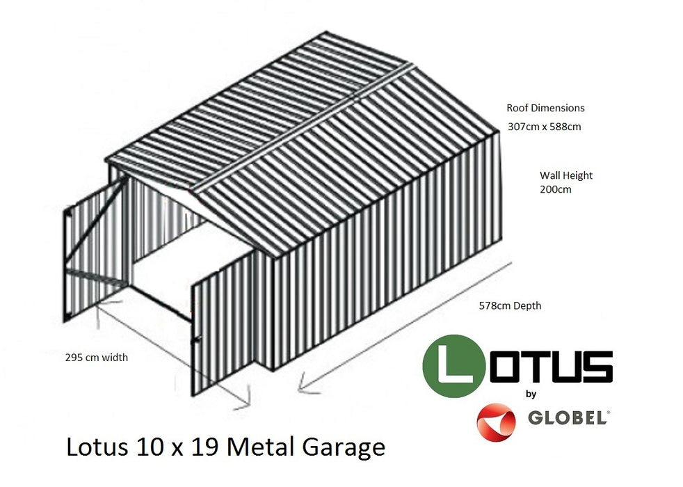 Global Metal Garage 10 x 19