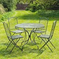 HAMPTON 95cm 5 piece Table and Chair Set - Umbra Grey