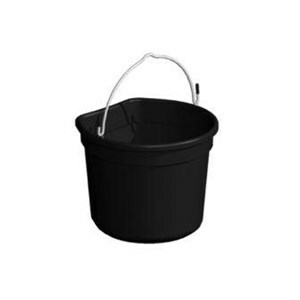 Flat Sided Bucket Black - 18 L