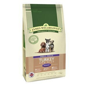 James Wellbeloved Dog Senior Small Breed Turkey & Rice  - 7.5 kg