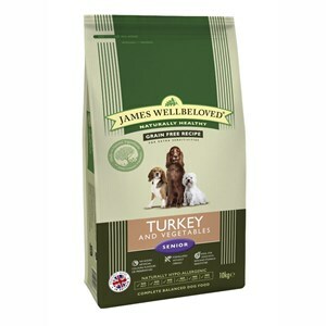 James Wellbeloved Dog Senior Turkey & Veg Grain Free  - 10 kg