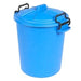 Heavy Duty Dustbin & Lid with Clip Blue  - 50 L      