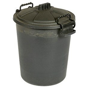 Heavy Duty Dustbin & Lid with Clip Black - 50 L      