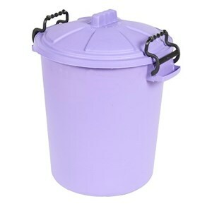 Heavy Duty Dustbin & Lid with Clip Purp  - 50 L      