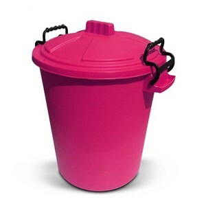 Heavy Duty Dustbin & Lid with Clip Pink  - 50 L      