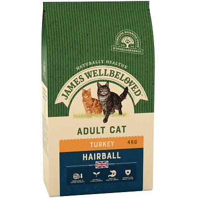 James Wellbeloved Adult Cat Hairball Turkey - Various Pack Sizes - APRIL SPECIAL OFFER - 18% OFF