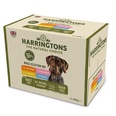 Harringtons Wet Mixed Pack Dog Food Trays 6 x 400g