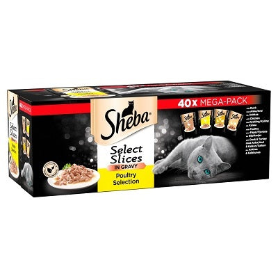 Sheba Pouch Select Slice Poultry Collection in Gravy 40 x 85g