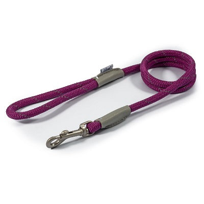 Ancol Viva Rope Reflective Snap Lead Purple - Various Sizes