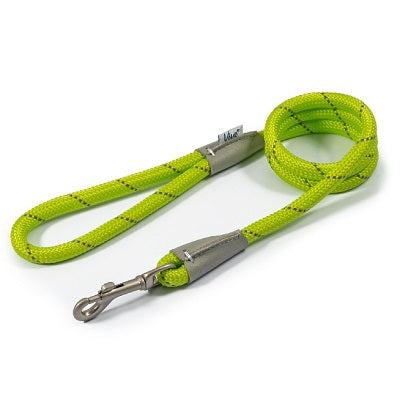 Ancol Viva Rope Reflective Snap Lead Lime - Various Sizes