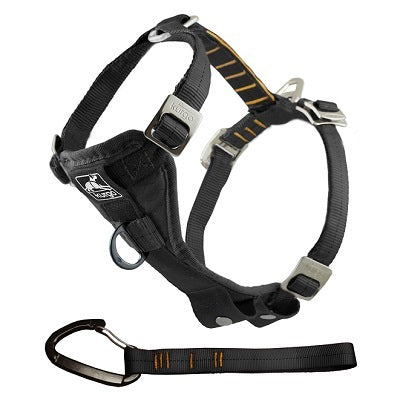 Kurgo Tru-Fit Smart Harness with Seatbelt Tether Black - Various Sizes