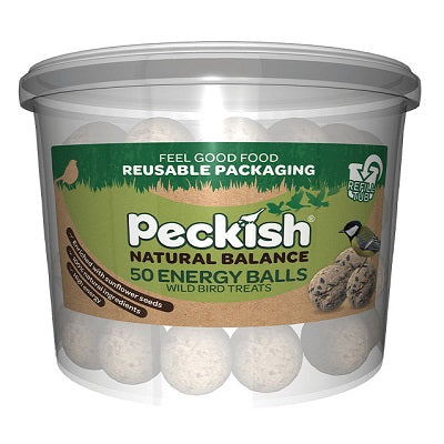 Peckish Natural Balance Energy Balls 50 Tub - MARCH SPECIAL OFFER - 5% OFF