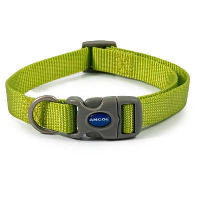 Ancol Viva Adjustable Quick Fit Collar Lime - Various Sizes
