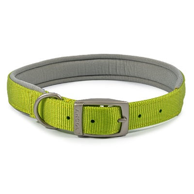 Ancol Viva Padded Buckle Collar Lime - Various Sizes