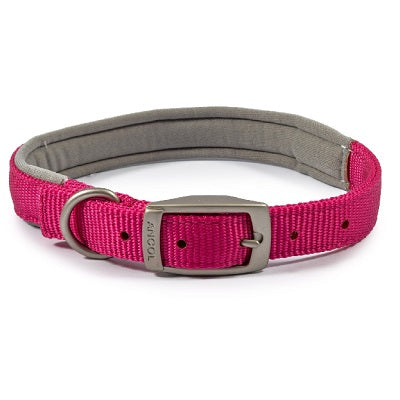 Ancol Viva Padded Buckle Collar Pink - Various Sizes