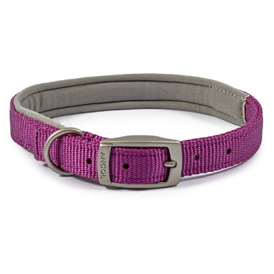 Ancol Viva Padded Buckle Collar Purple - Various Sizes