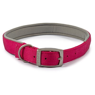 Ancol Viva Padded Buckle Collar Pink - Various Sizes