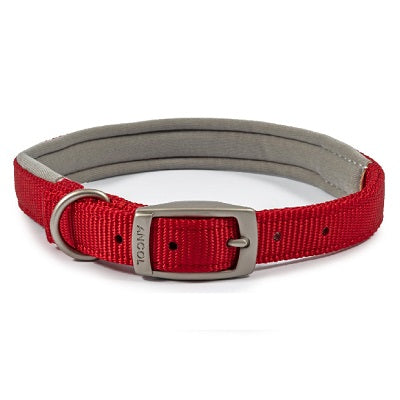 Ancol Viva Padded Buckle Collar Red - Various Sizes