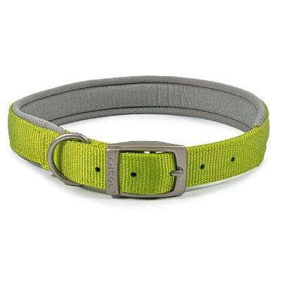 Ancol Viva Padded Buckle Collar Lime - Various Sizes