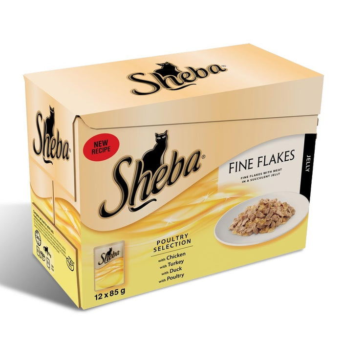 Sheba Fine Flakes Poultry Selection 4 x 12 x 85g