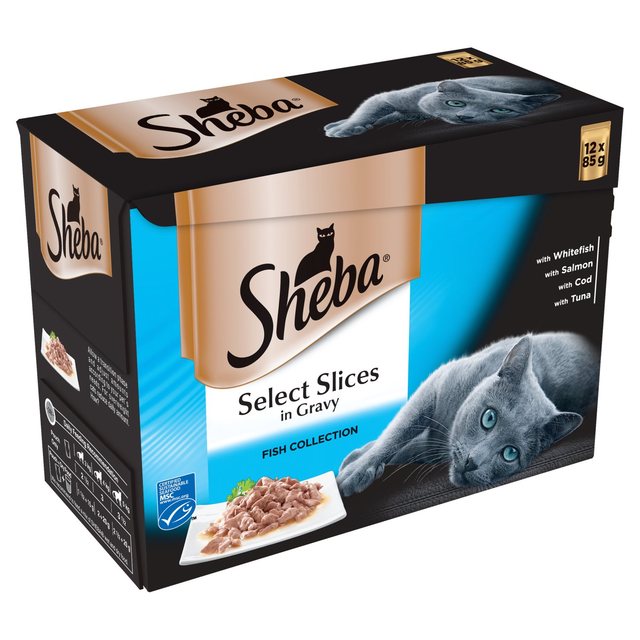 Sheba Select Slices in Gravy Fish Collection 4 x 12 x 85g - APRIL SPECIAL OFFER - 24% OFF