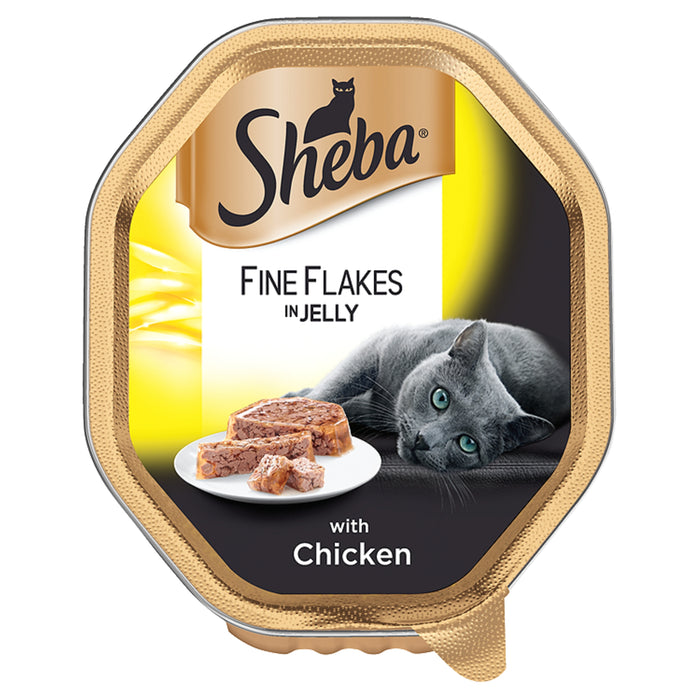 Sheba Tray Fine Flakes Chicken in Jelly 22 x 85g - MARCH SPECIAL OFFER - 18% OFF