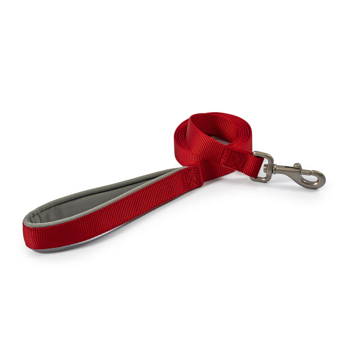 Ancol Nylon Padded Dog Lead Red - Various Sizes