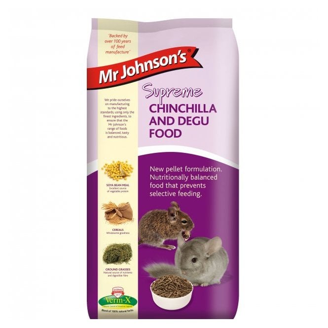 Mr Johnsons Supreme Chinchilla & Degu Pellets 20kg