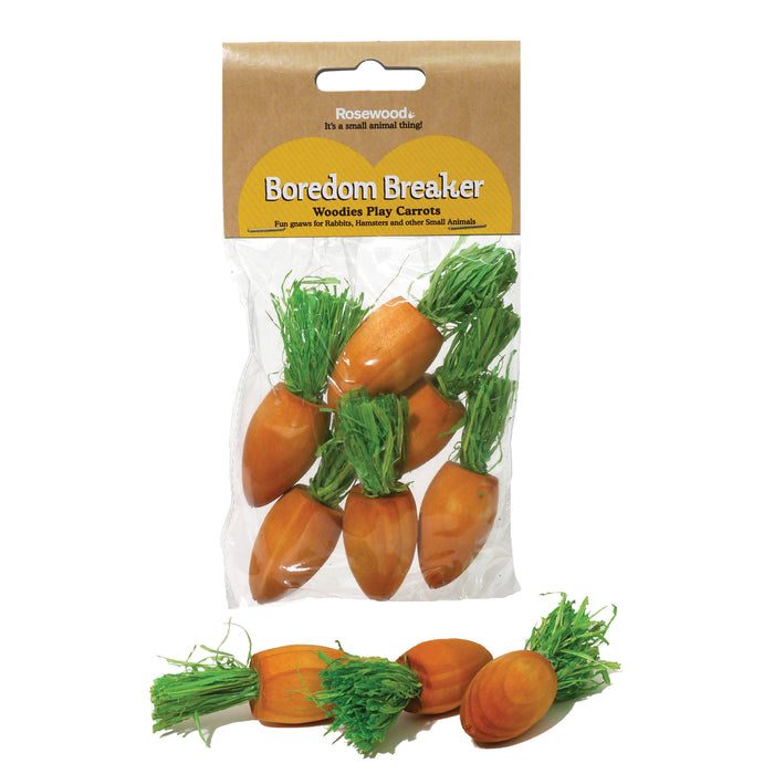Rosewood Boredom Breaker Woodies Play Carrots 6 pack x 6