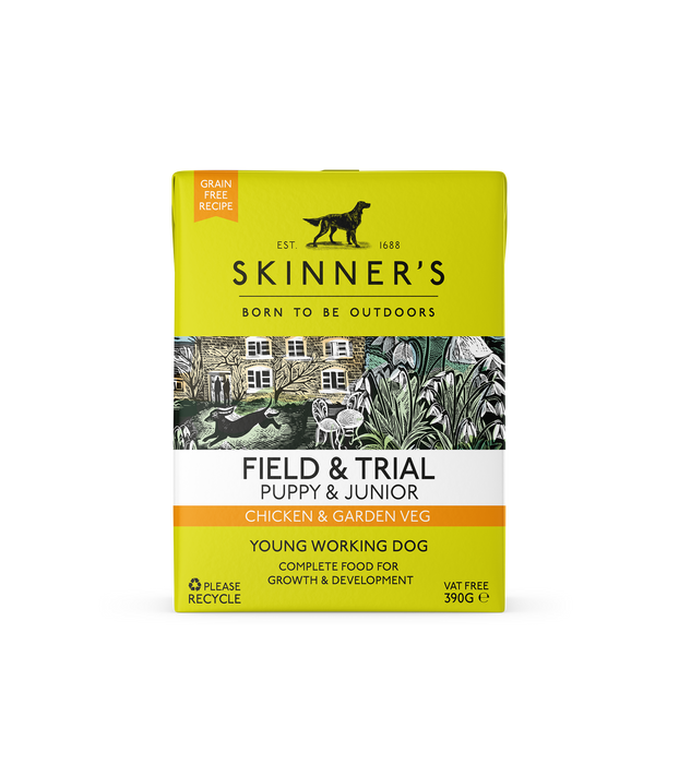 Skinners Field & Trial Puppy & Junior Chicken & Garden Veg Grain Free 18 x 390g